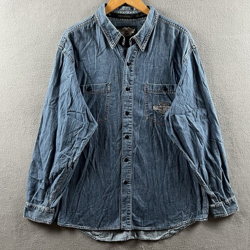 Harley davidson denim shirt - harley,