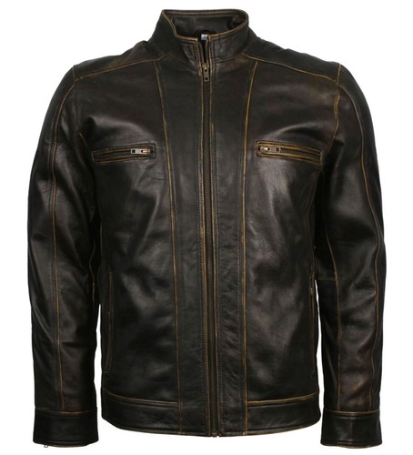 Men real leather black - leather,