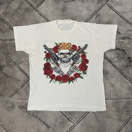 Vintage 1989 guns roses skull - roses,