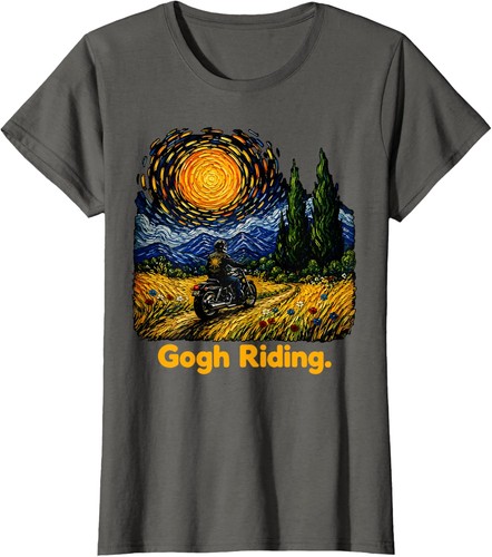 Gogh riding motorcycle van - gogh,