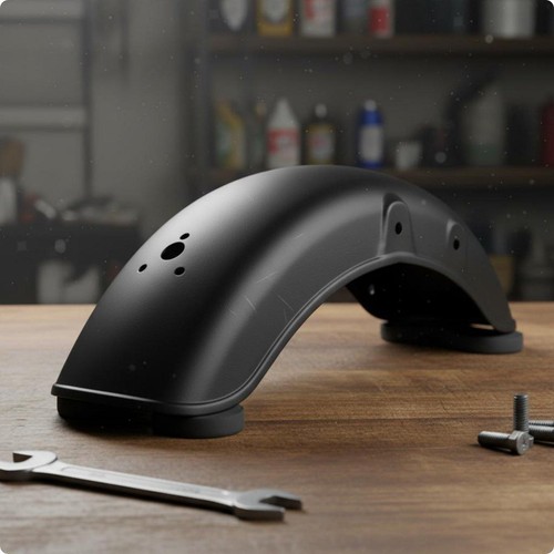 Custom fit rear mudguard metal - fit,