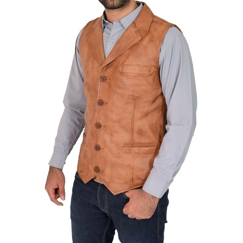 Mens real brown soft - soft, biker