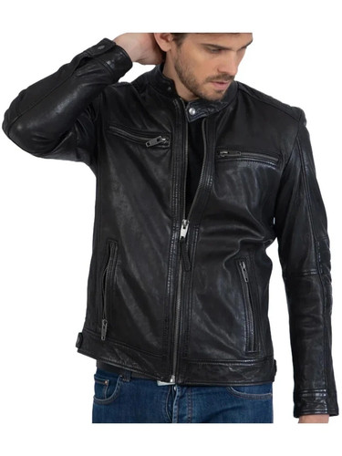 Men black genuine leather - genuine,