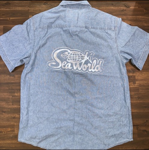 Seaworld denim button down - denim,