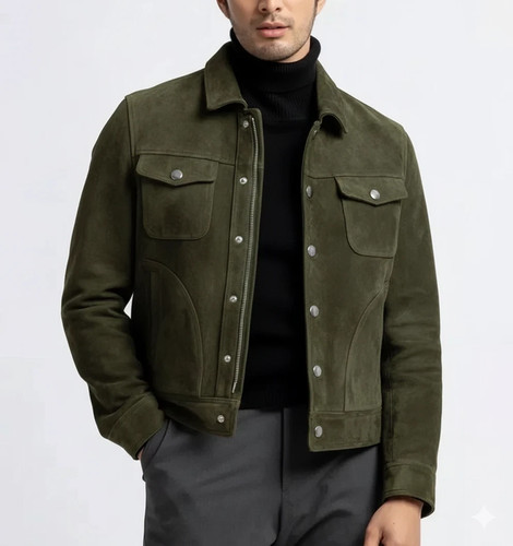 Men olive green - olive, jacket