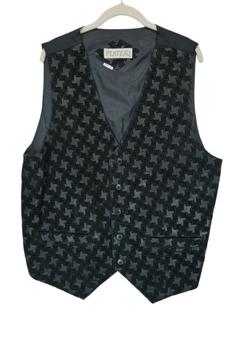 Vintage plateau leather vest - vintage,