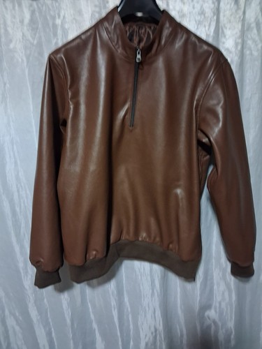 New mens brown biker leather - mens,
